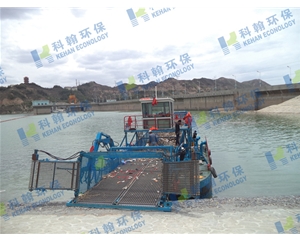 Hydropower station clean floating boat