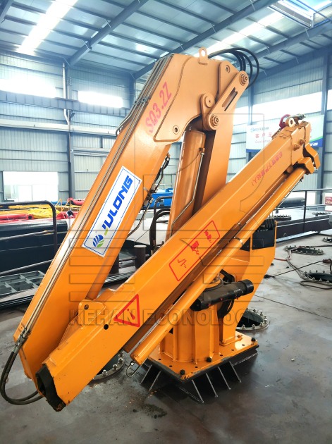 Hydraulic dredger deck crane